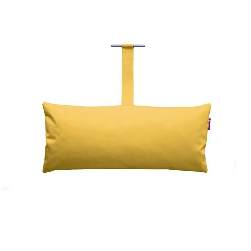Coussin "Pillow Fatboy® Headdemock" - Nylon Jaune ocre - Dim°. L.710 x H.310 mm