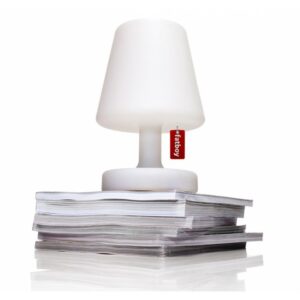 Lampe sur table blanche translucide à éclairage interne à LED "Edison The Petit" Fatboy®