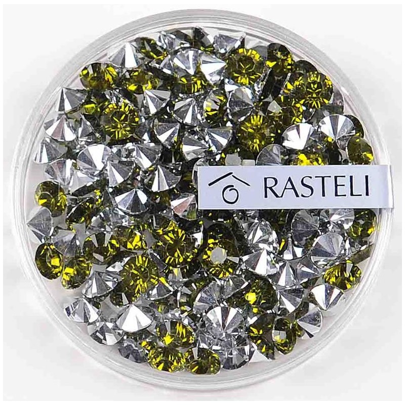 Diamants décoratifs - Cristal vert olive