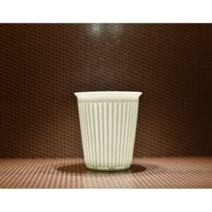 Verre - Gobelet, avec faux pli en porcelaine fine