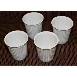 Verre - Gobelet, avec faux pli en porcelaine fine