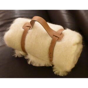 Plaid en 100 % Mohair - Blanc - Dim°.: 140 x 180 cm