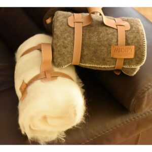 Plaid en 100 % Mohair - Blanc - Dim°.: 140 x 180 cm