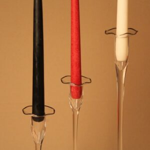 Bougie de table de haute qualité, pour chandelier - Modèle Velours, teinte rouge antique - Luz Your Senses®