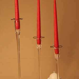 Bougie de table de haute qualité, pour chandelier - Modèle Velours, teinte rouge antique - Luz Your Senses®