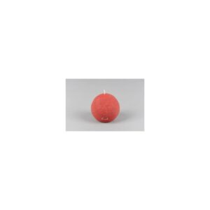 Bougie de table de haute qualité, de forme sphérique - Modèle Velours, teinte rouge "antique" - Luz Your Senses®