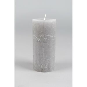 Bougie de table de haute qualité, de forme cylindrique - Modèle Rustique, teinte "Moonstone" - Luz Your Senses®