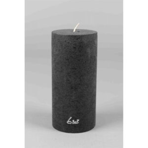 Bougie de table de haute qualité, cylindrique - Ø.70 x H.150 mm - Modèle Velours, teinte gris "beluga" - Luz Your Senses®