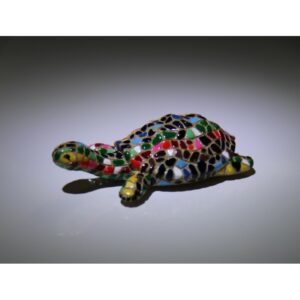 Magnet design, représentant une tortue en mosaïque moderniste "Trencadis" selon Antoni Gaudi