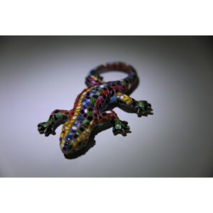 Magnet design, représentant une salamandre en mosaïque moderniste "Trencadis" selon Antoni Gaudi