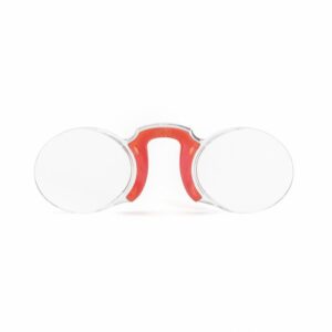 Lunettes de lecture "Rétro Chic" - Optiques ovales. Monture rouge. Correction : +1.5