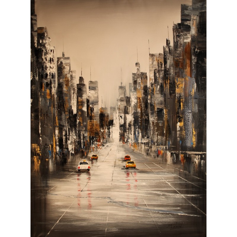 Antonio Palmieri - Avenue de New-York - Peinture acrylique sur toile