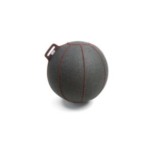 Ballon d'assise ergonomique "VLUV VELT 65" - Ø 60-55 cm - Laine vierge Merinos - Grey Flecked/Red