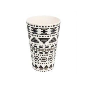 Gobelets en bambou - Motifs variés "Aztec White-Black" - Woodway