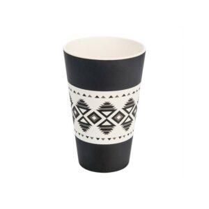 Gobelets en bambou - Motifs variés "Aztec White-Black" - Woodway