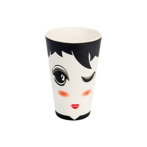 Gobelets en bambou - Motifs variés "Face" - Woodway