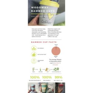 Tasse "To Go" en Bamboo "Birdies" - M - Woodway