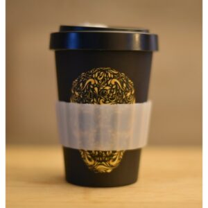 Tasse "To Go" en Bambou - Motif "Skull" - Black - Vol.400 ml - Woodway