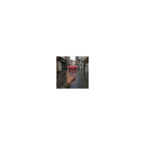 Tasse "To Go" en Bambou "Retro Hearts Red" - M - Woodway