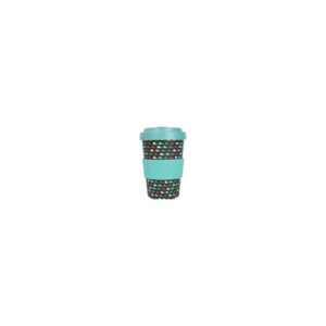 Tasse "To Go" en Bambou "Whales Turquoise Blue" - M - Woodway