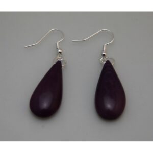 Boucles d'oreilles "Gottas" Roses - Création et réalisation artisanale en ivoire végétal (corozo)