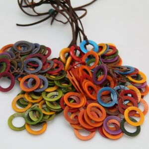 Collier "Sol" Otonio - ras de cou réglable - Création et réalisation artisanale en ivoire végétal (corozo)