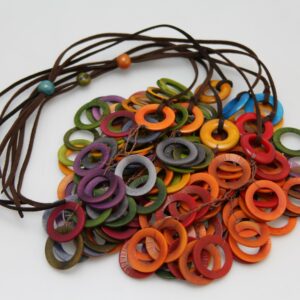 Collier "Sol" Otonio - ras de cou réglable - Création et réalisation artisanale en ivoire végétal (corozo)