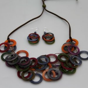Collier "Sol" Otonio - ras de cou réglable - Création et réalisation artisanale en ivoire végétal (corozo)