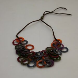 Collier "Sol" Otonio - ras de cou réglable - Création et réalisation artisanale en ivoire végétal (corozo)