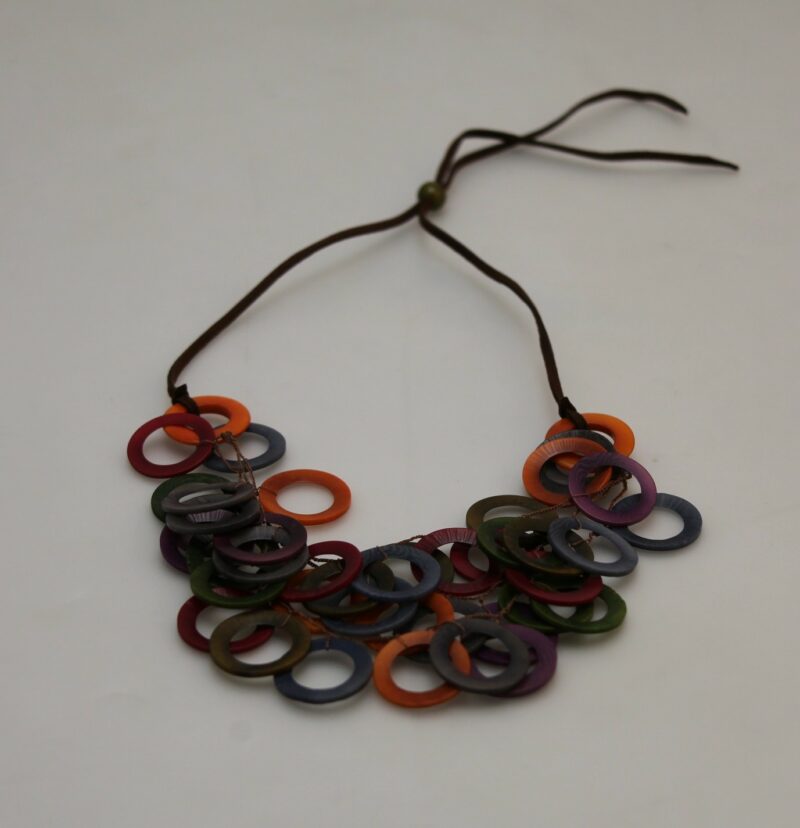 Collier "Sol" Otonio - ras de cou réglable - Création et réalisation artisanale en ivoire végétal (corozo)