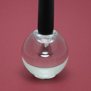 Bougeoir à base lestée, en verre blanc pour bougie de table (Ø.22 mm) bougie de table Ø.22 mm
