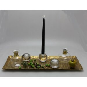 Bougeoir spérique à base lestée, en verre blanc pour bougie chauffe-plat (Ø.40 x H.25 mm)