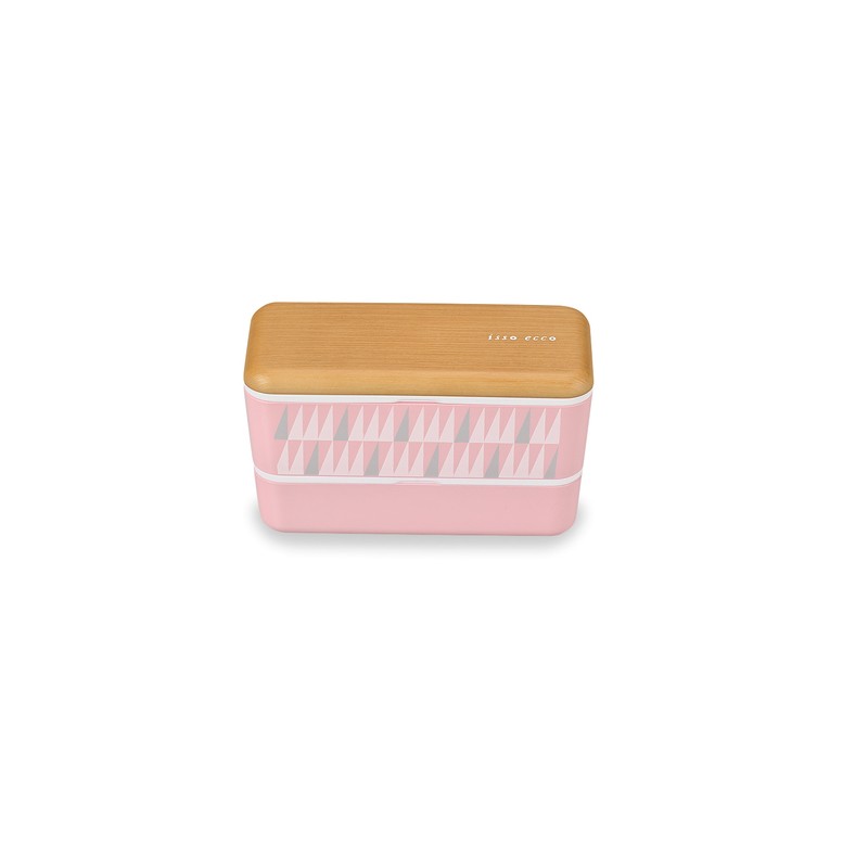 Véritable Lunch Box - Bento "Un doux samedi" - Rose Pastel - Capacité 730 ml