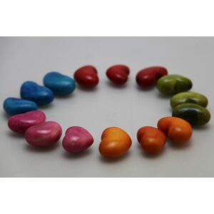 Coeur Turquoise - Création et réalisation artisanale en ivoire végétal (corozo)