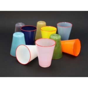 Gobelet Conique en verre opaque soufflé à la bouche - haute qualité - Vol. 300 ml