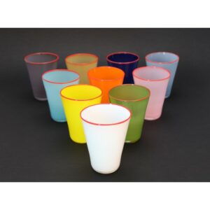 Gobelet Conique en verre opaque soufflé à la bouche - haute qualité - Vol. 300 ml