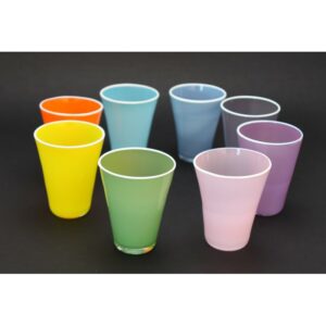 Gobelet Conique en verre opaque soufflé à la bouche - haute qualité - Vol. 300 ml
