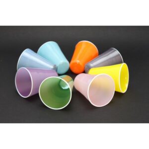 Gobelet Conique en verre opaque soufflé à la bouche - haute qualité - Vol. 300 ml