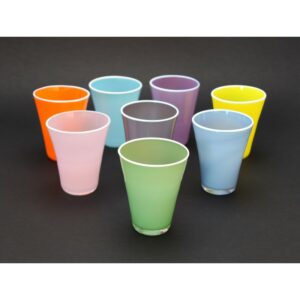 Gobelet Conique en verre opaque soufflé à la bouche - haute qualité - Vol. 300 ml