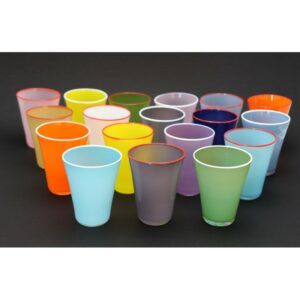 Gobelet Conique en verre opaque soufflé à la bouche - haute qualité - Vol. 300 ml