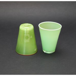 Gobelet Conique en verre opaque soufflé à la bouche - haute qualité - Vol. 300 ml