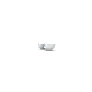 Duo de bols Humeur "Bisou et Malin" en porcelaine blanche , par Tassen® - Vol.200 ml