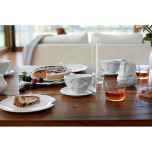 Duo de bols Humeur "Bisou et Malin" en porcelaine blanche , par Tassen® - Vol.200 ml