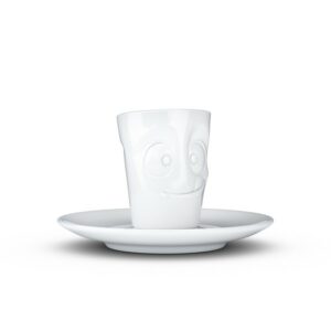 Tasse Espresso Humeur "Délicieux" en porcelaine blanche, par Tassen - Vol. 80 ml