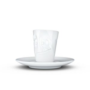 Tasse Espresso Humeur "Délicieux" en porcelaine blanche, par Tassen - Vol. 80 ml
