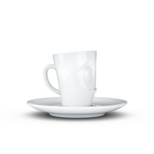 Tasse Espresso Humeur "Délicieux" en porcelaine blanche, par Tassen - Vol. 80 ml