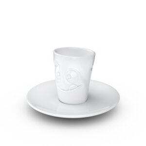 Tasse Espresso Humeur "Délicieux" en porcelaine blanche, par Tassen - Vol. 80 ml
