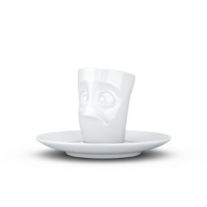 Tasse Espresso Humeur "Perplexe", en porcelaine blanche, par Tassen - Vol. 80 ml