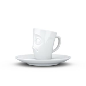 Tasse Espresso Humeur "Perplexe", en porcelaine blanche, par Tassen - Vol. 80 ml