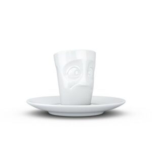 Tasse Espresso Humeur "Perplexe", en porcelaine blanche, par Tassen - Vol. 80 ml